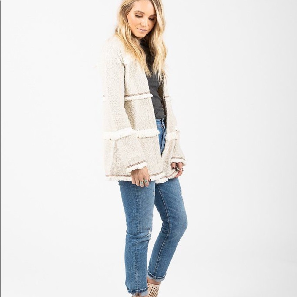 NWT Jack BB Dakota Almost Famous Fringe Cardigan